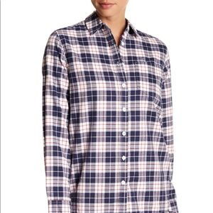 Mercer & Spring The‎ Blue Shirt Shop raw hem shirt size XS